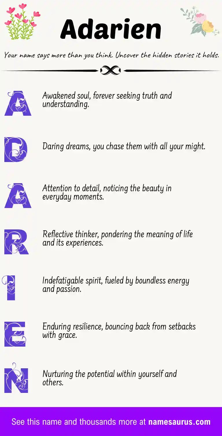 Acrostic poem about Adarien.