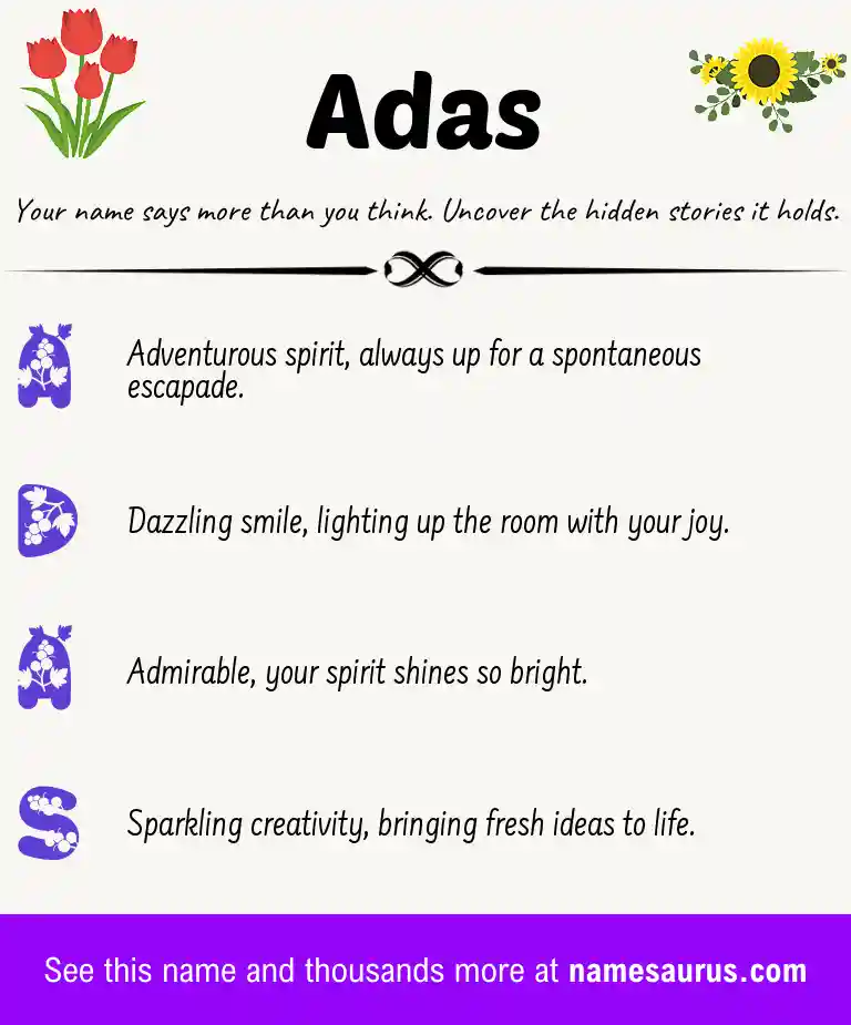 Acrostic poem about Adas.