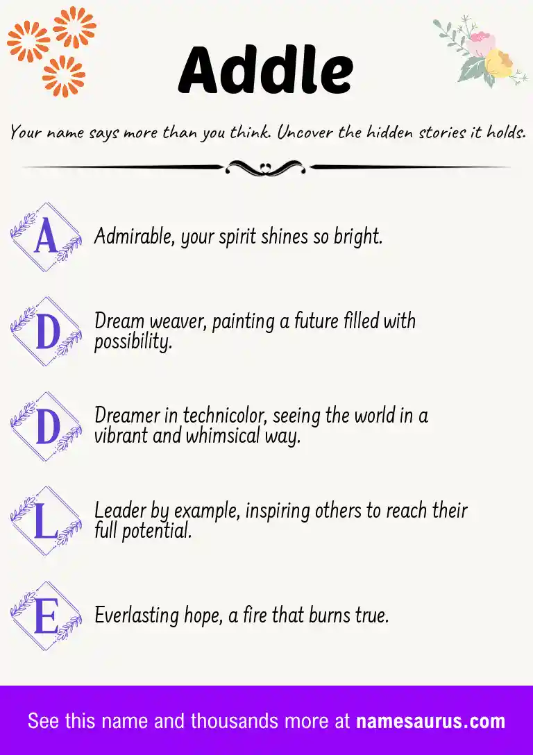 Acrostic poem about Addle.