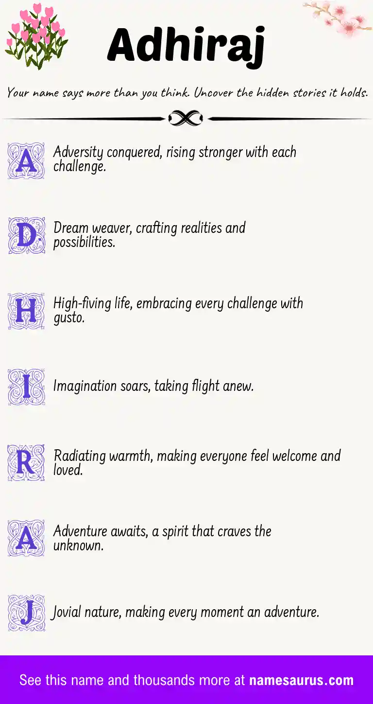 Acrostic poem about Adhiraj.