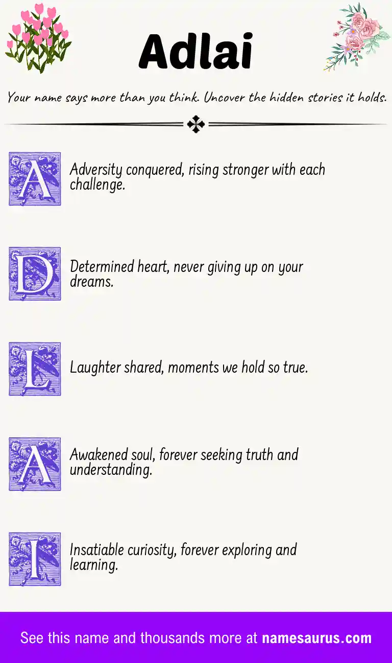 Acrostic poem about Adlai.