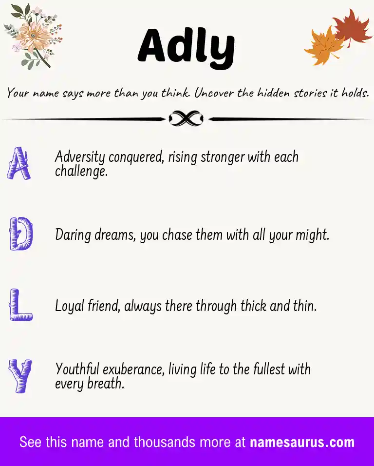 Acrostic poem about Adly.