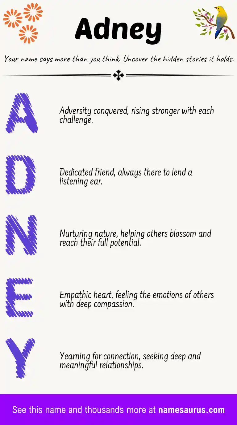 Acrostic poem about Adney.