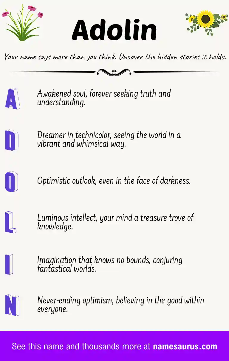 Acrostic poem about Adolin.