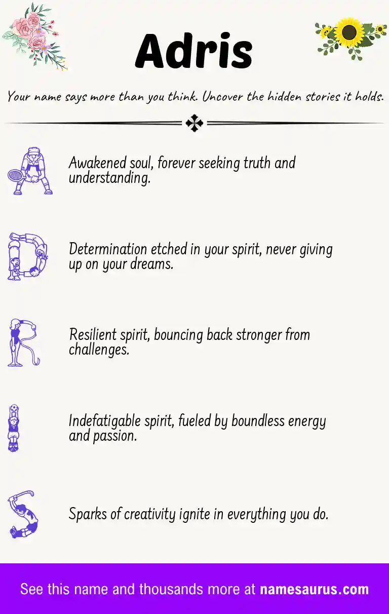 Acrostic poem about Adris.