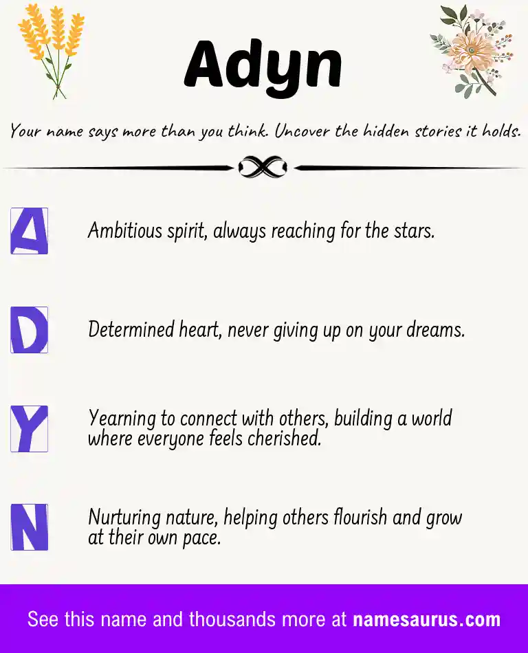 Acrostic poem about Adyn.