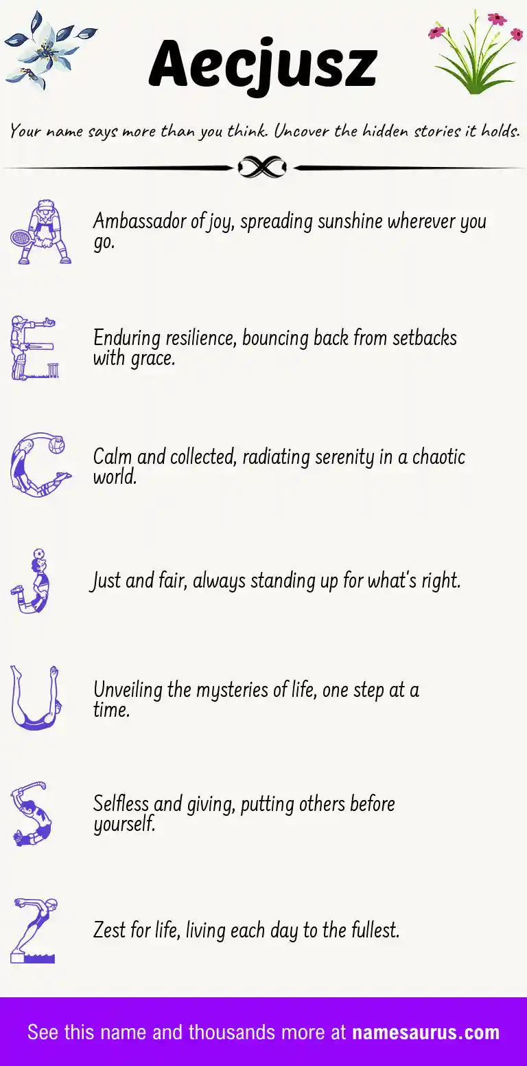 Acrostic poem about Aecjusz.