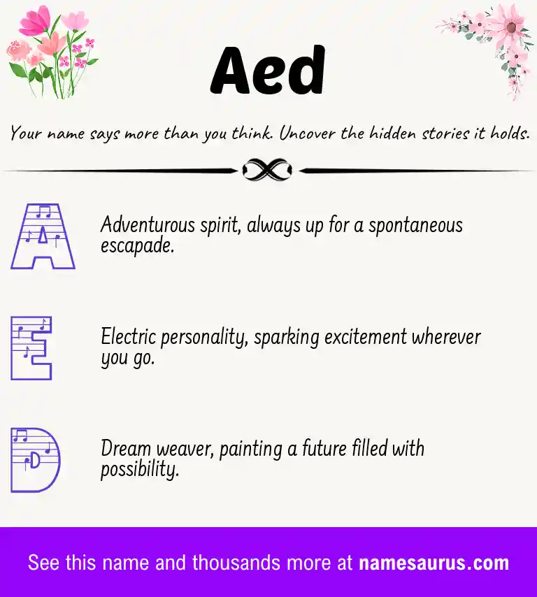 Acrostic poem about Aed.