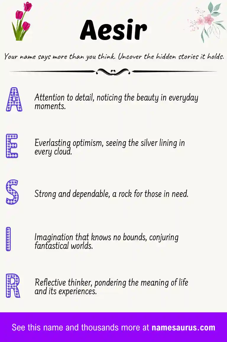 Acrostic poem about Aesir.