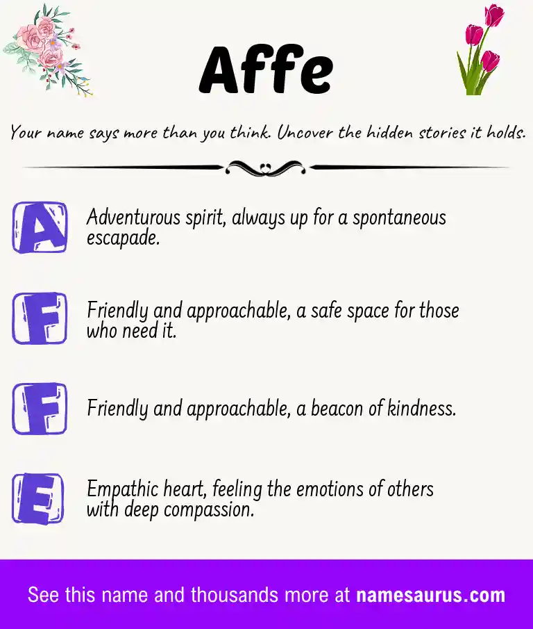 Acrostic poem about Affe.