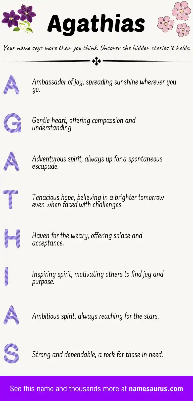 Acrostic poem about Agathias.