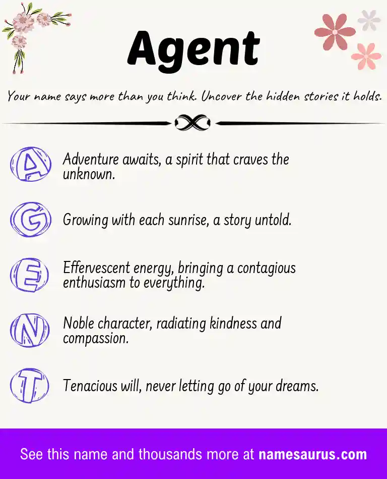 Acrostic poem about Agent.