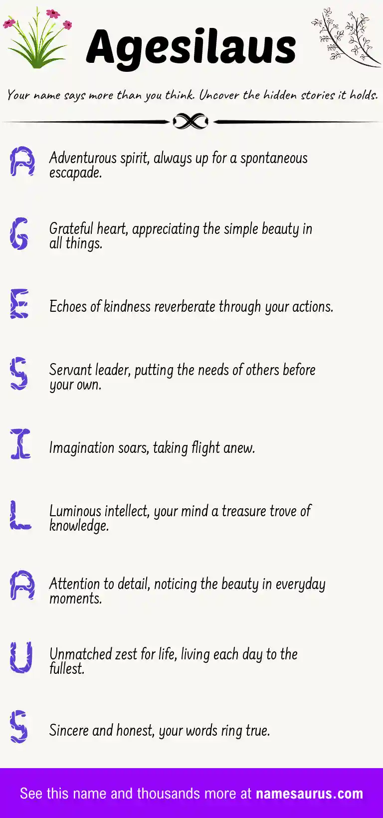 Acrostic poem about Agesilaus.