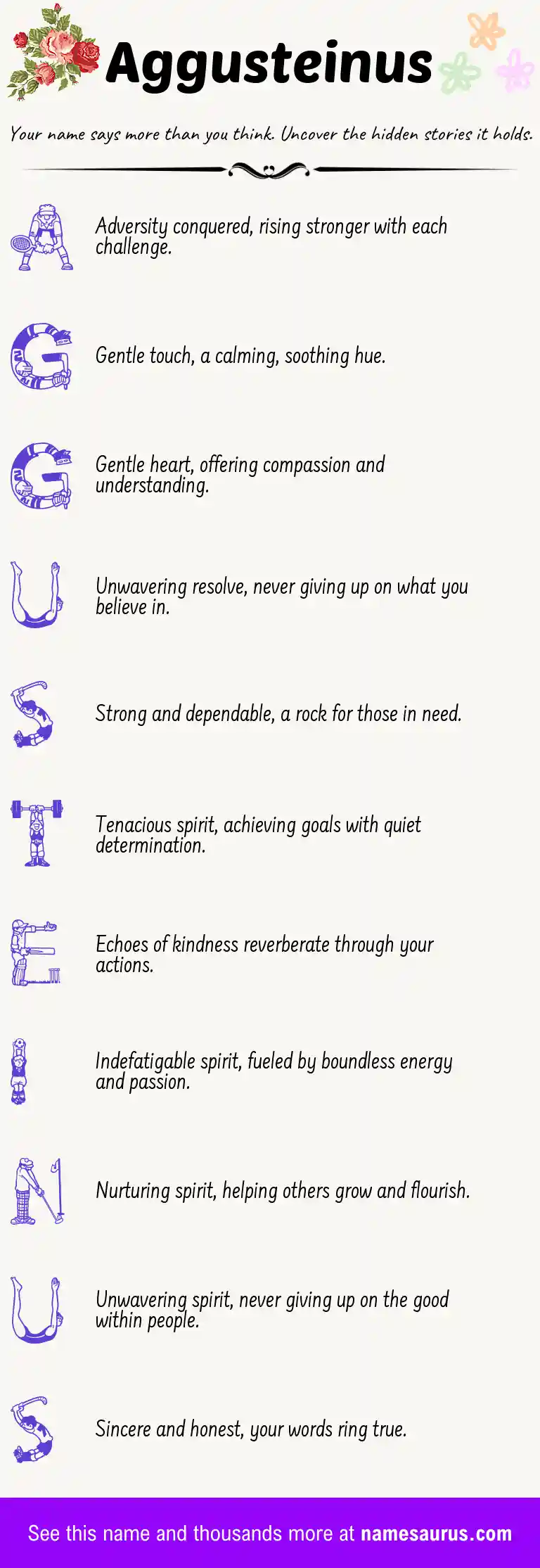 Acrostic poem about Aggusteinus.