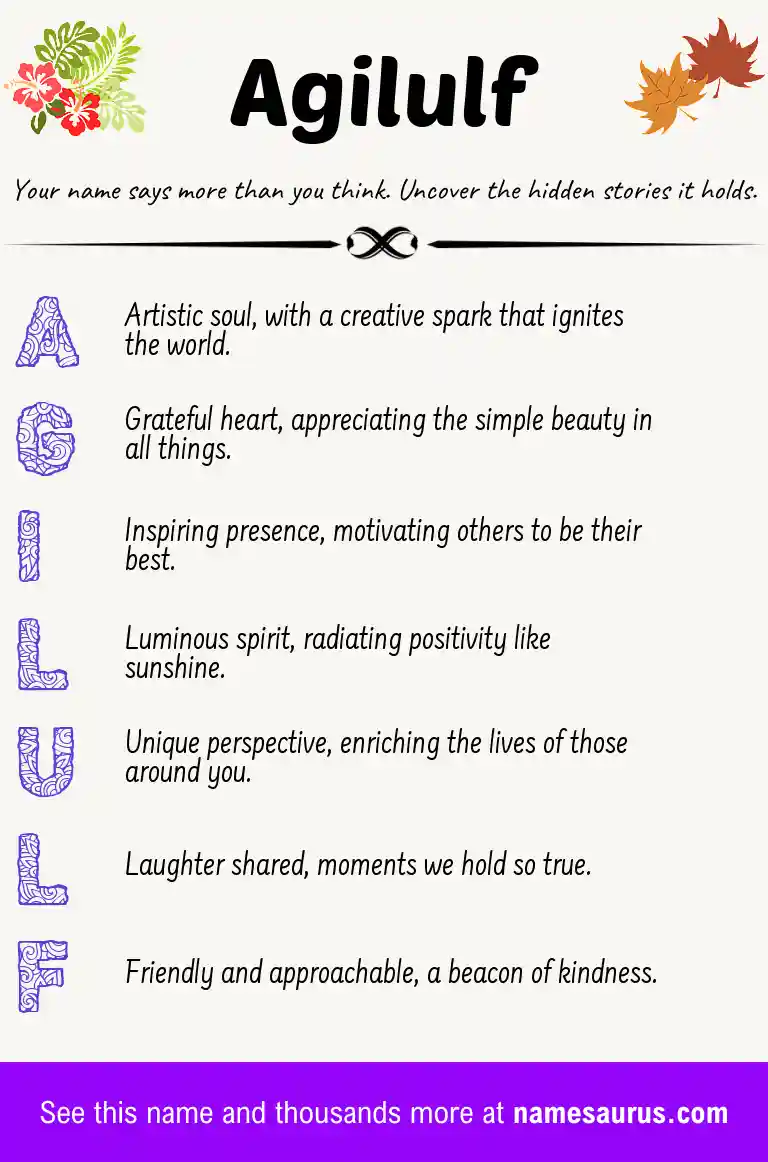Acrostic poem about Agilulf.