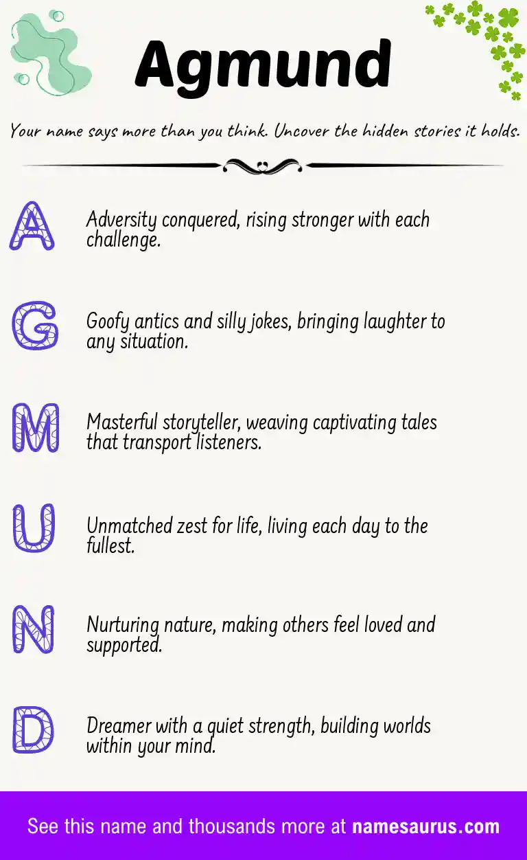 Acrostic poem about Agmund.