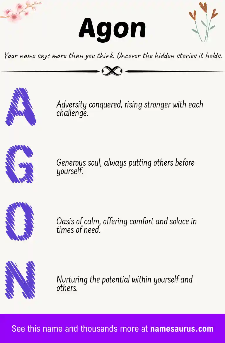 Acrostic poem about Agon.