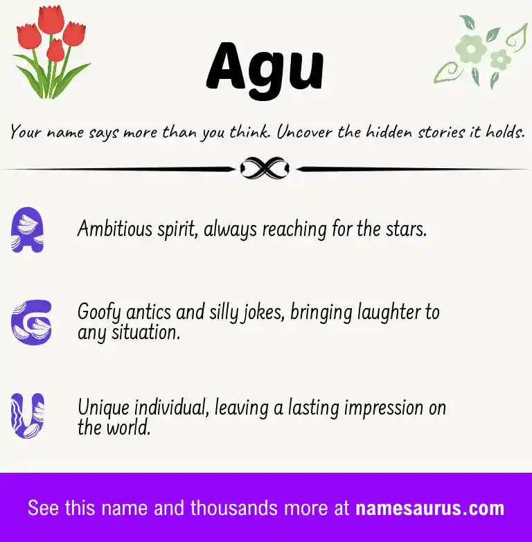 Acrostic poem about Agu.