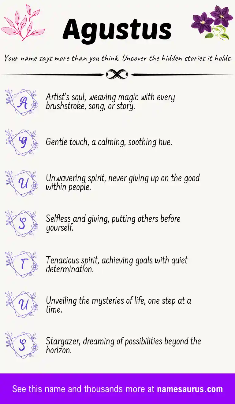 Acrostic poem about Agustus.