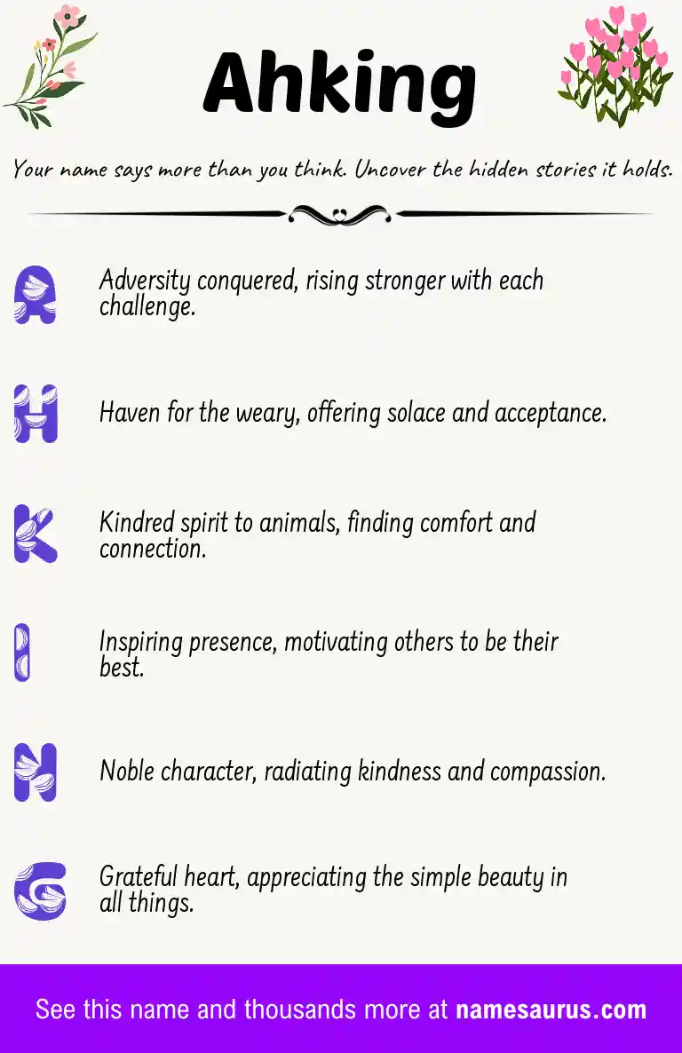 Acrostic poem about Ahking.