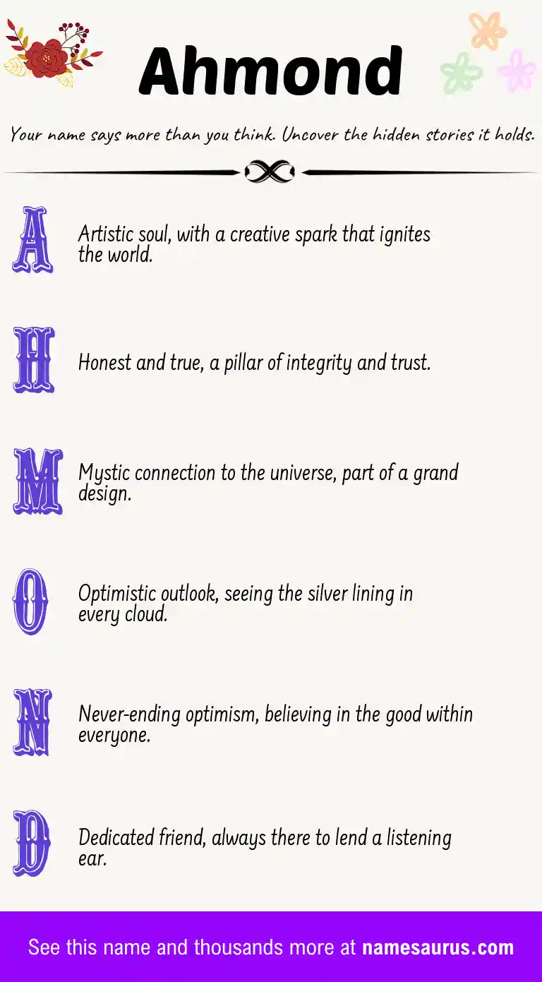 Acrostic poem about Ahmond.