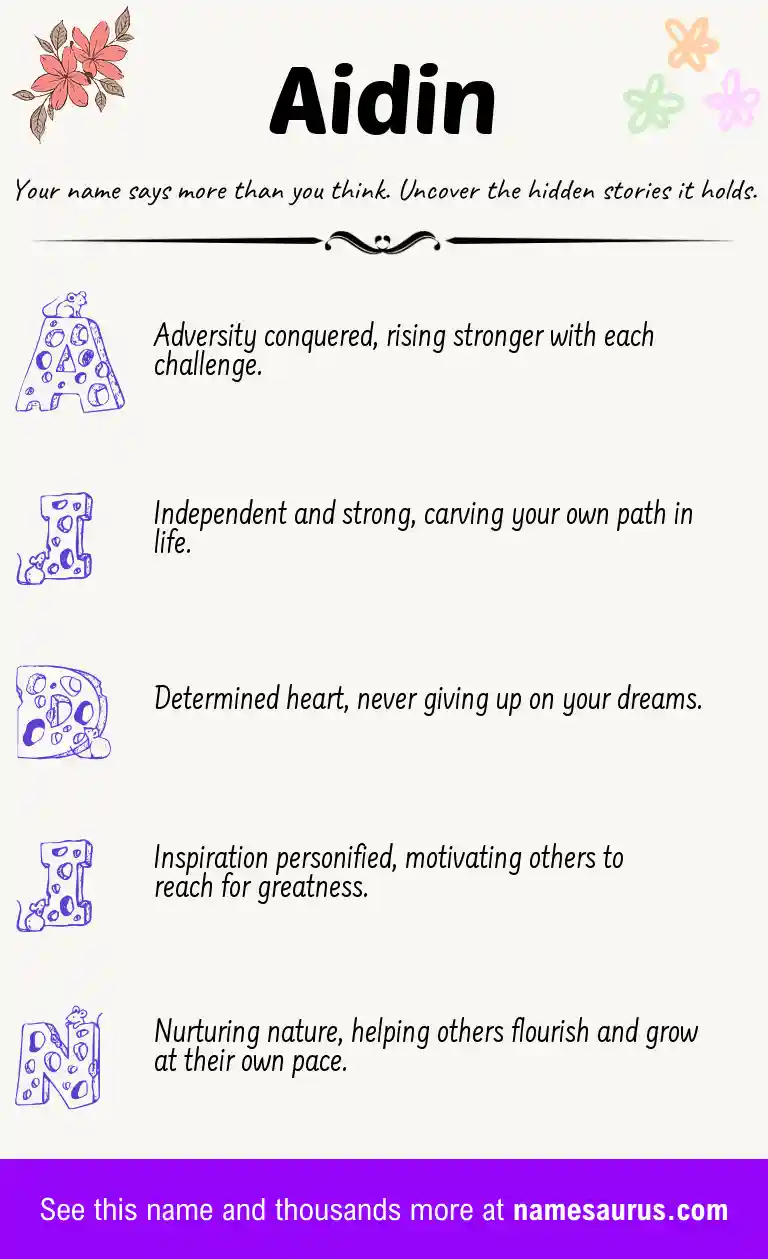 Acrostic poem about Aidin.