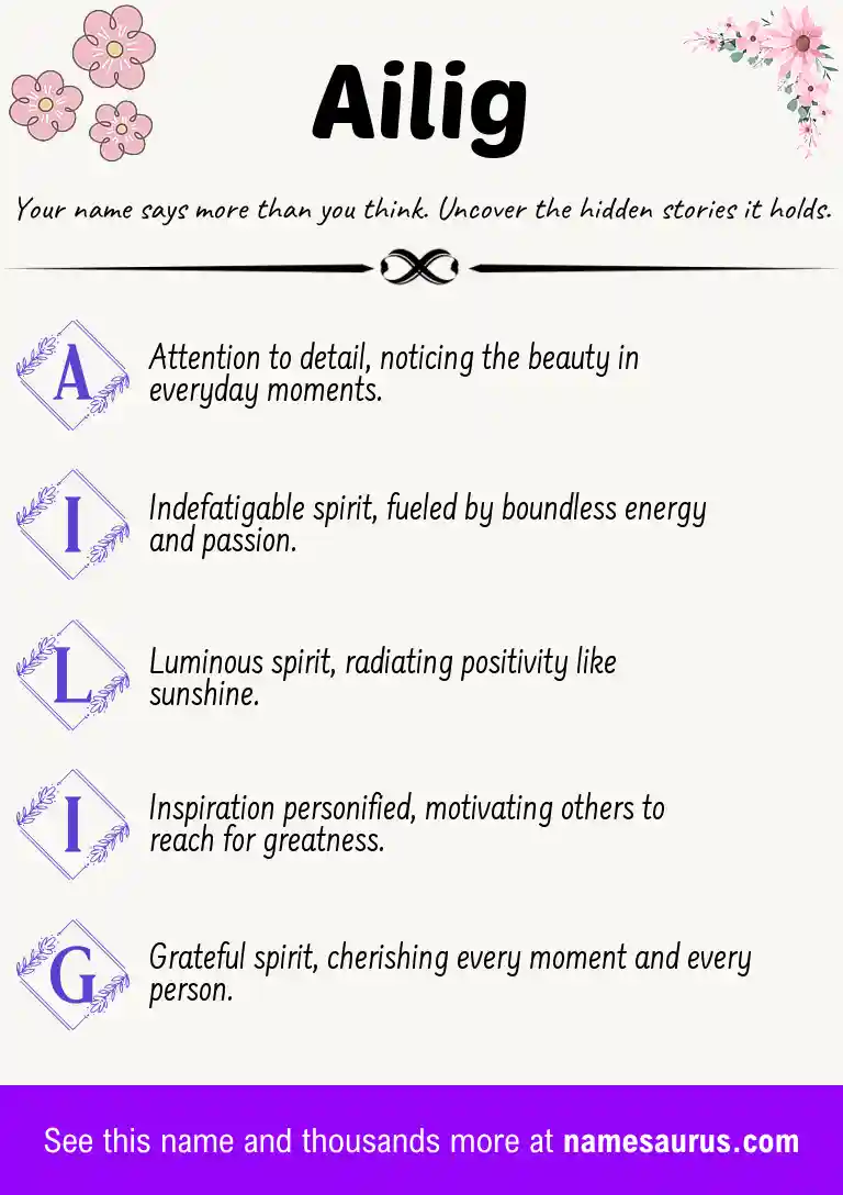 Acrostic poem about Ailig.