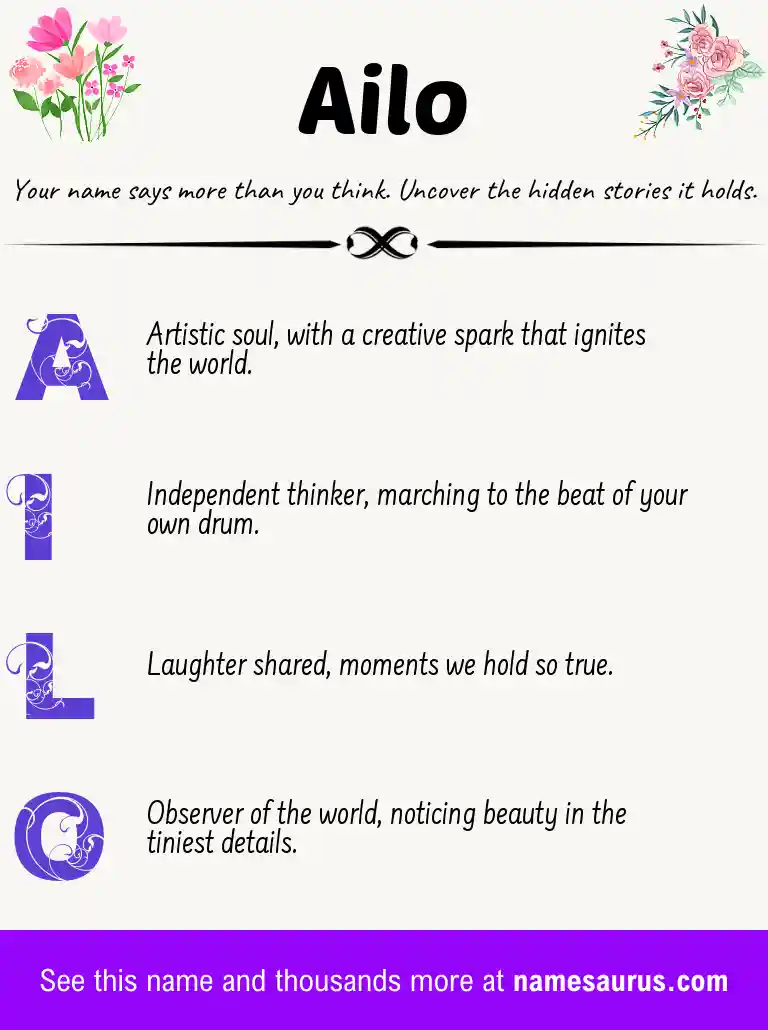 Acrostic poem about Ailo.