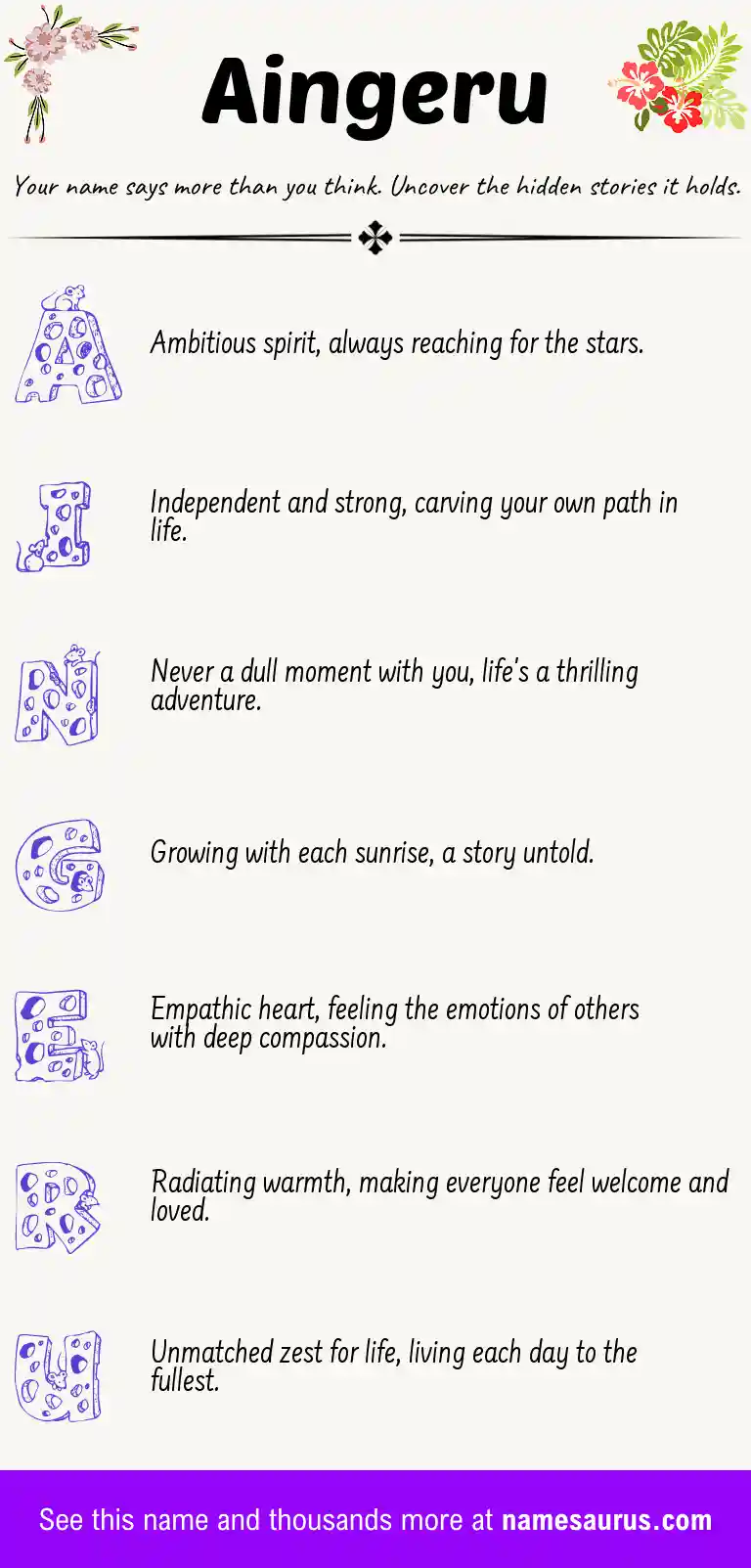 Acrostic poem about Aingeru.