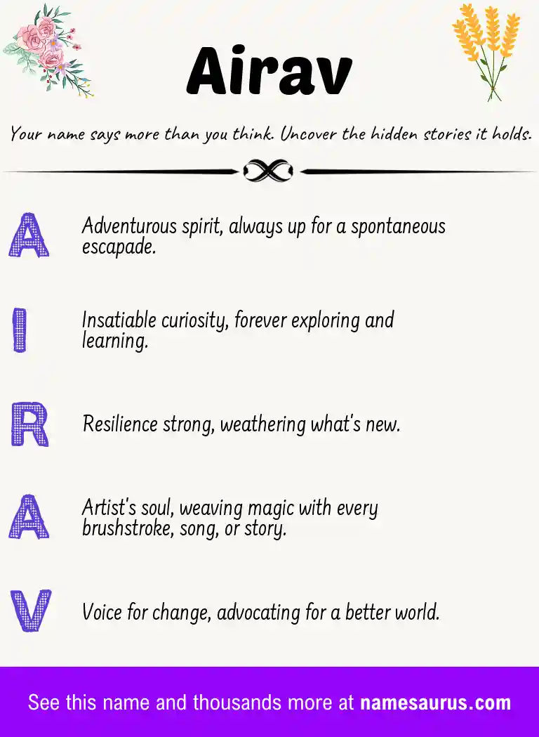 Acrostic poem about Airav.