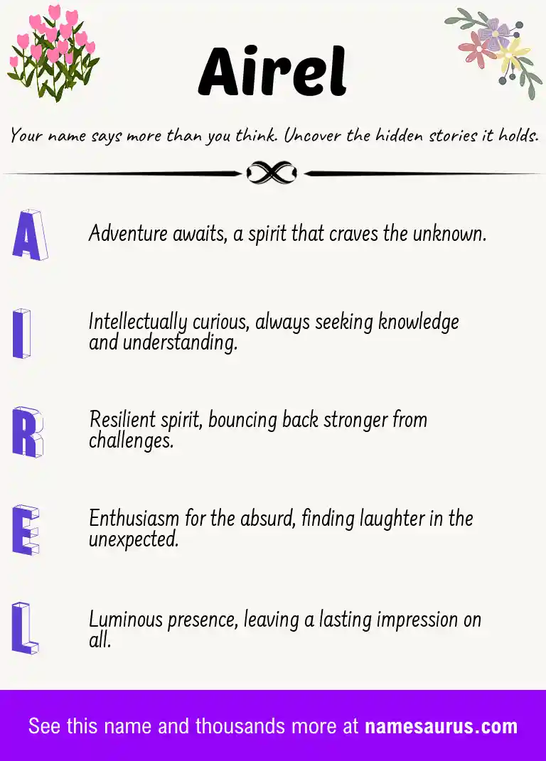 Acrostic poem about Airel.