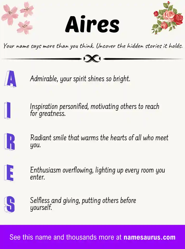 Acrostic poem about Aires.