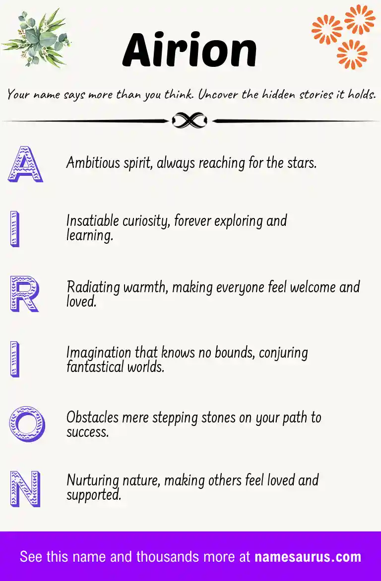 Acrostic poem about Airion.