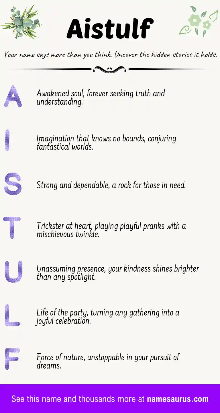 Acrostic poem about Aistulf.