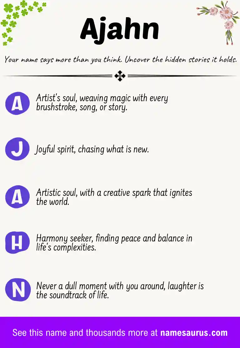 Acrostic poem about Ajahn.