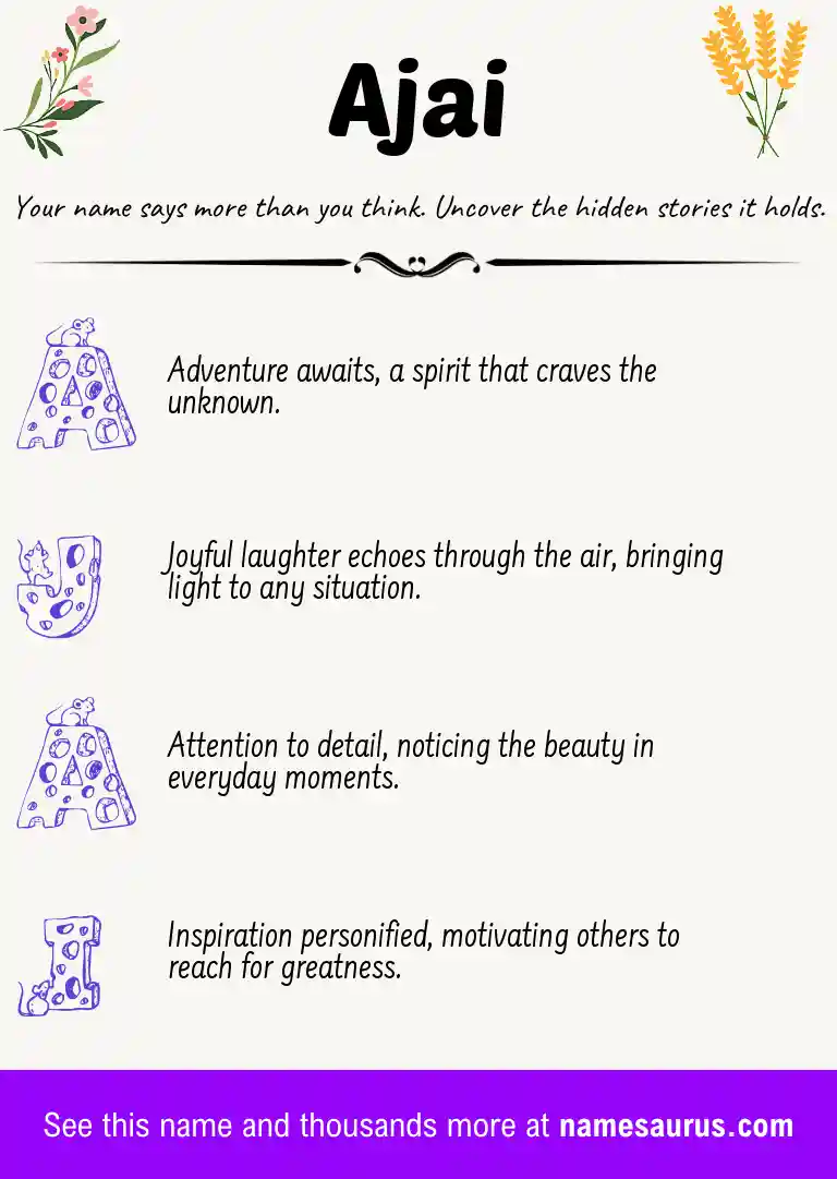 Acrostic poem about Ajai.