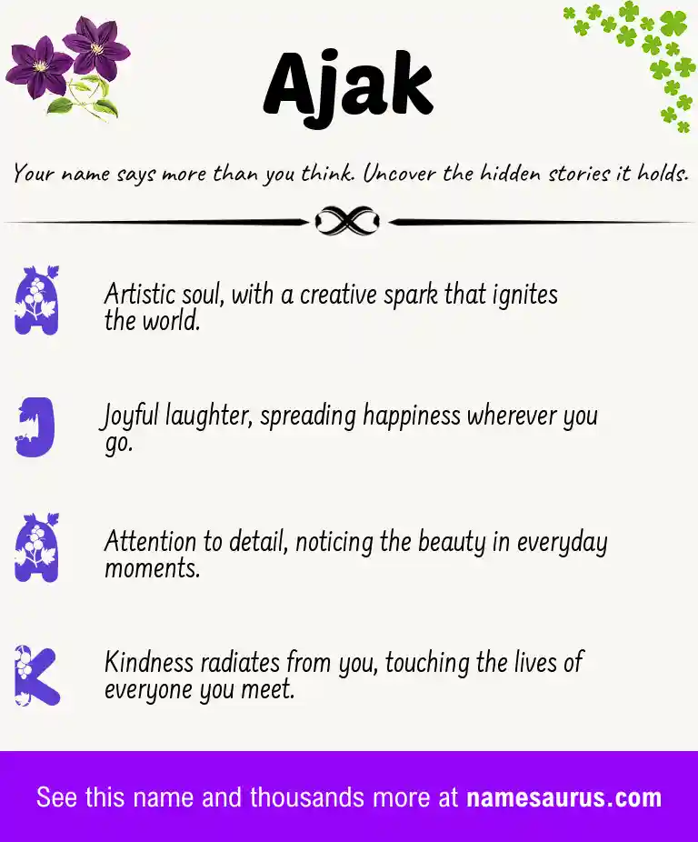 Acrostic poem about Ajak.