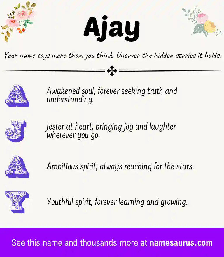 Acrostic poem about Ajay.
