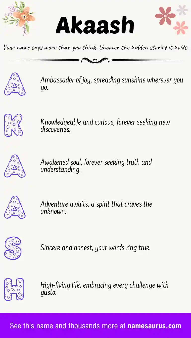 Acrostic poem about Akaash.