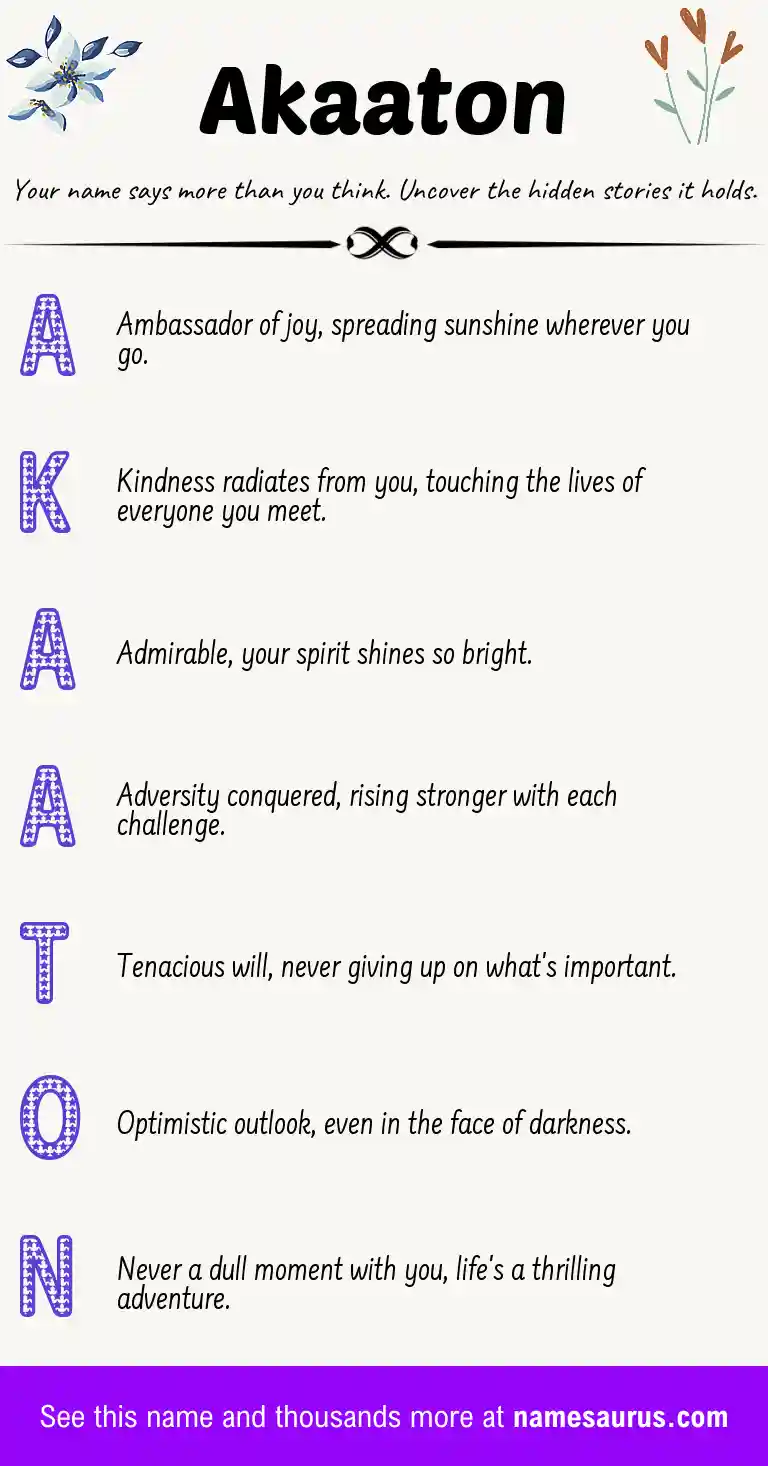 Acrostic poem about Akaaton.