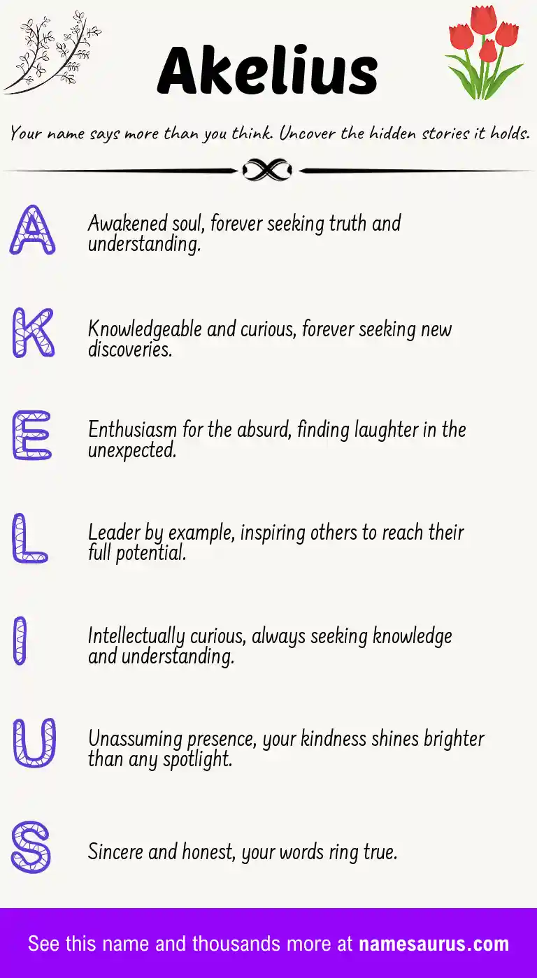 Acrostic poem about Akelius.