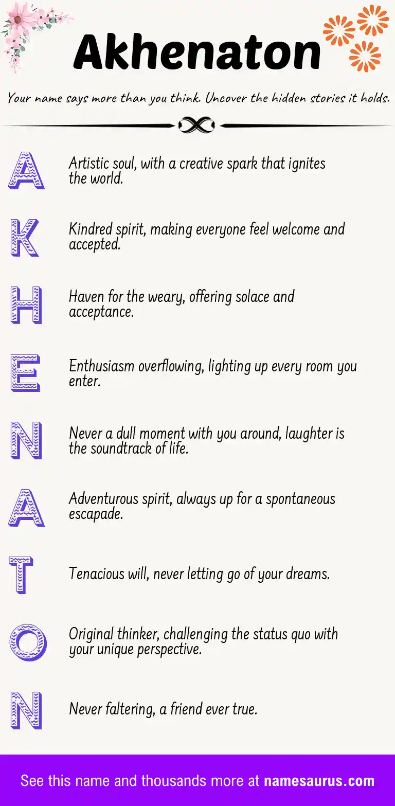 Acrostic poem about Akhenaton.