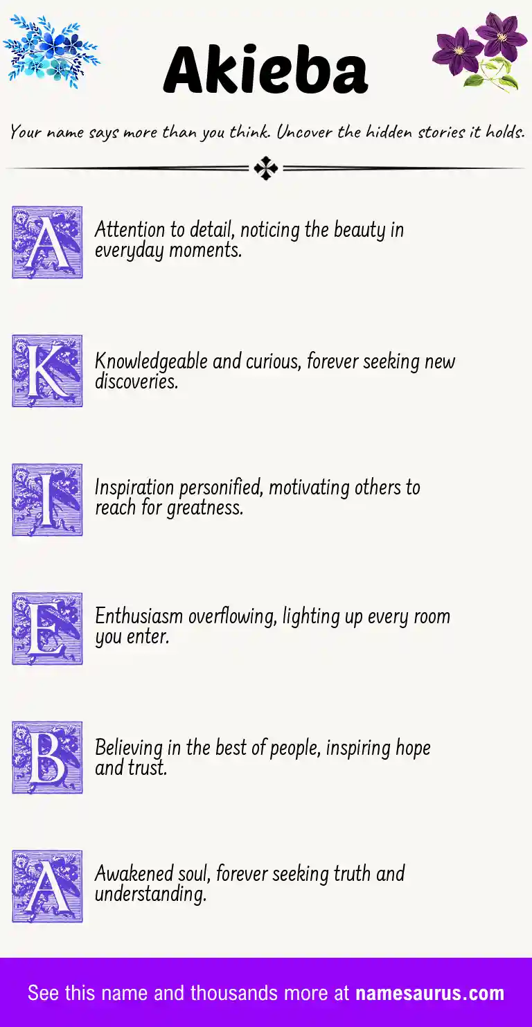Acrostic poem about Akieba.