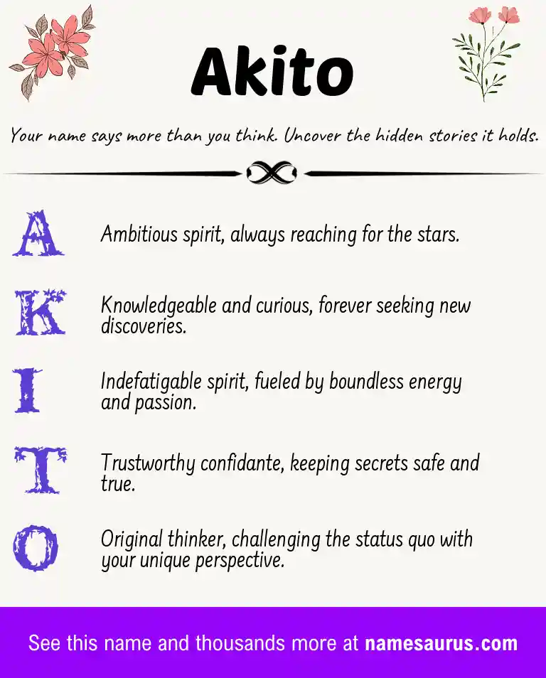 Acrostic poem about Akito.