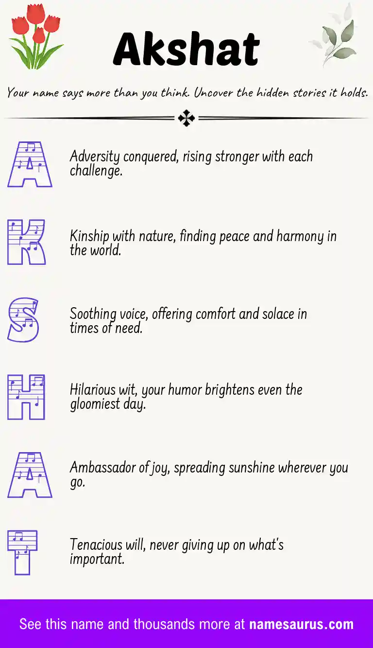 Acrostic poem about Akshat.
