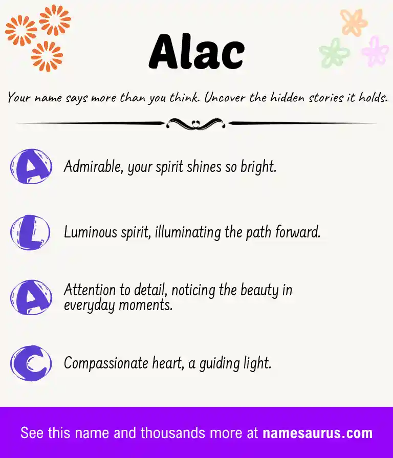 Acrostic poem about Alac.