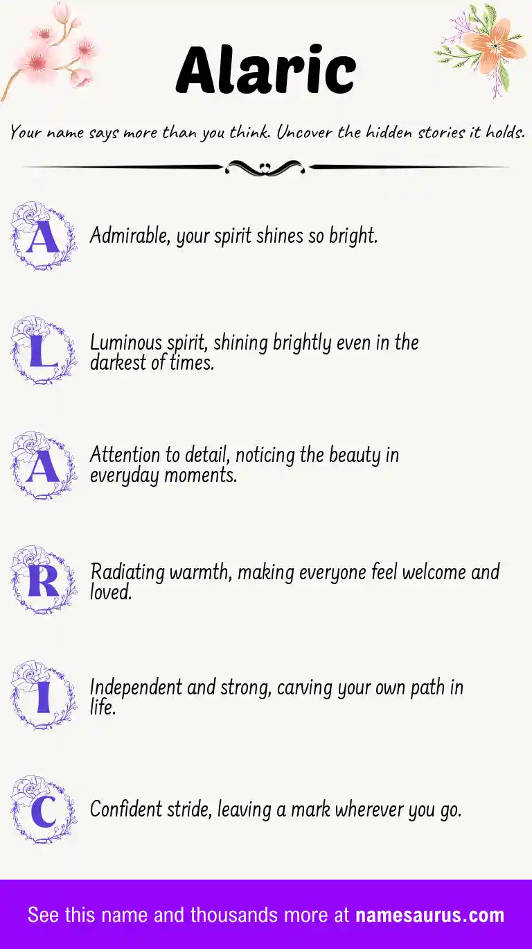Acrostic poem about Alaric.