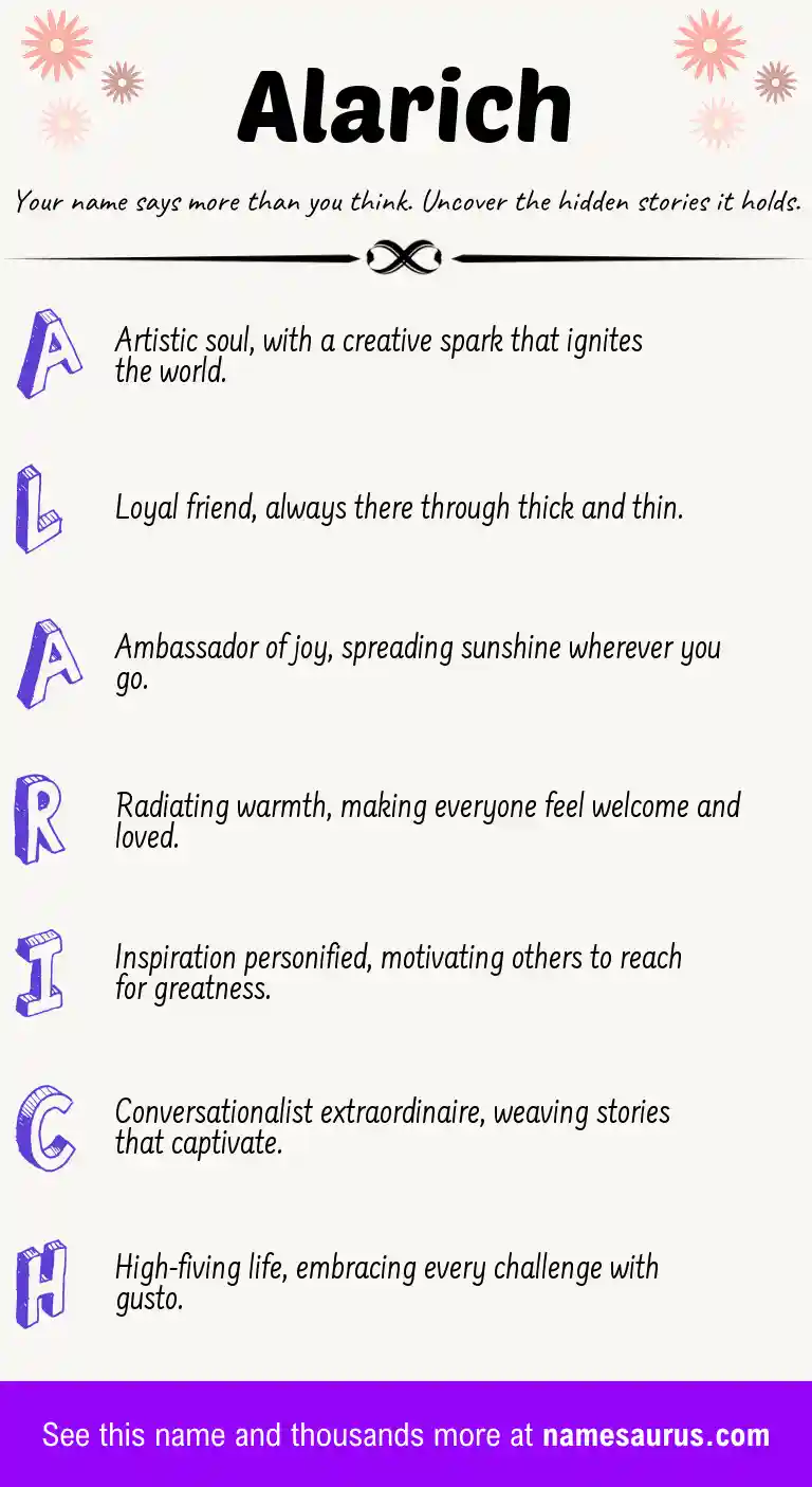 Acrostic poem about Alarich.
