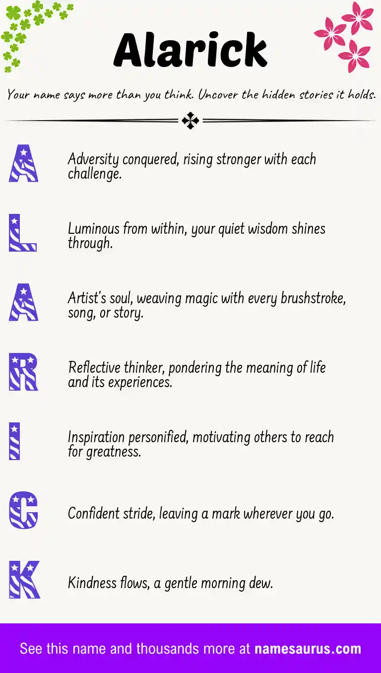 Acrostic poem about Alarick.
