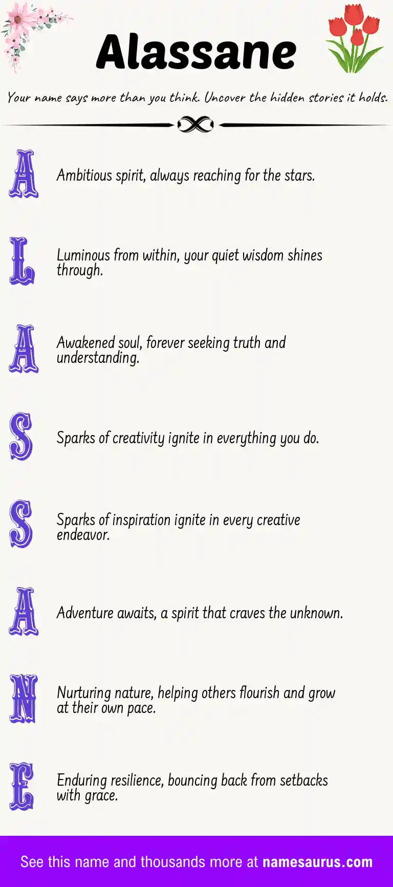 Acrostic poem about Alassane.